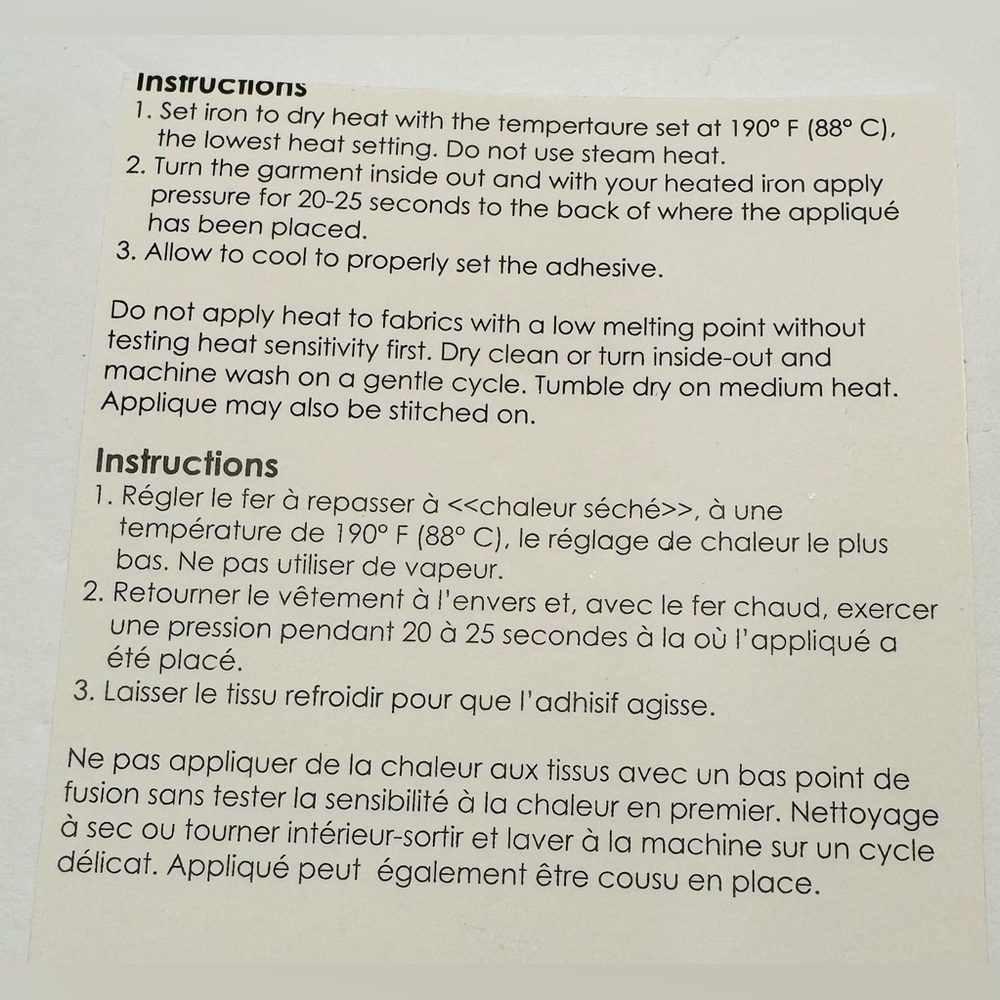 Iron-On Patch Gold and Silver Heart Appliqué NWT - Picture 5 of 9